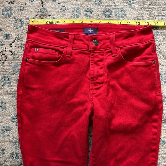 NYDJ Red Samantha Slim Jeans Size 2P - Picture 5 of 15